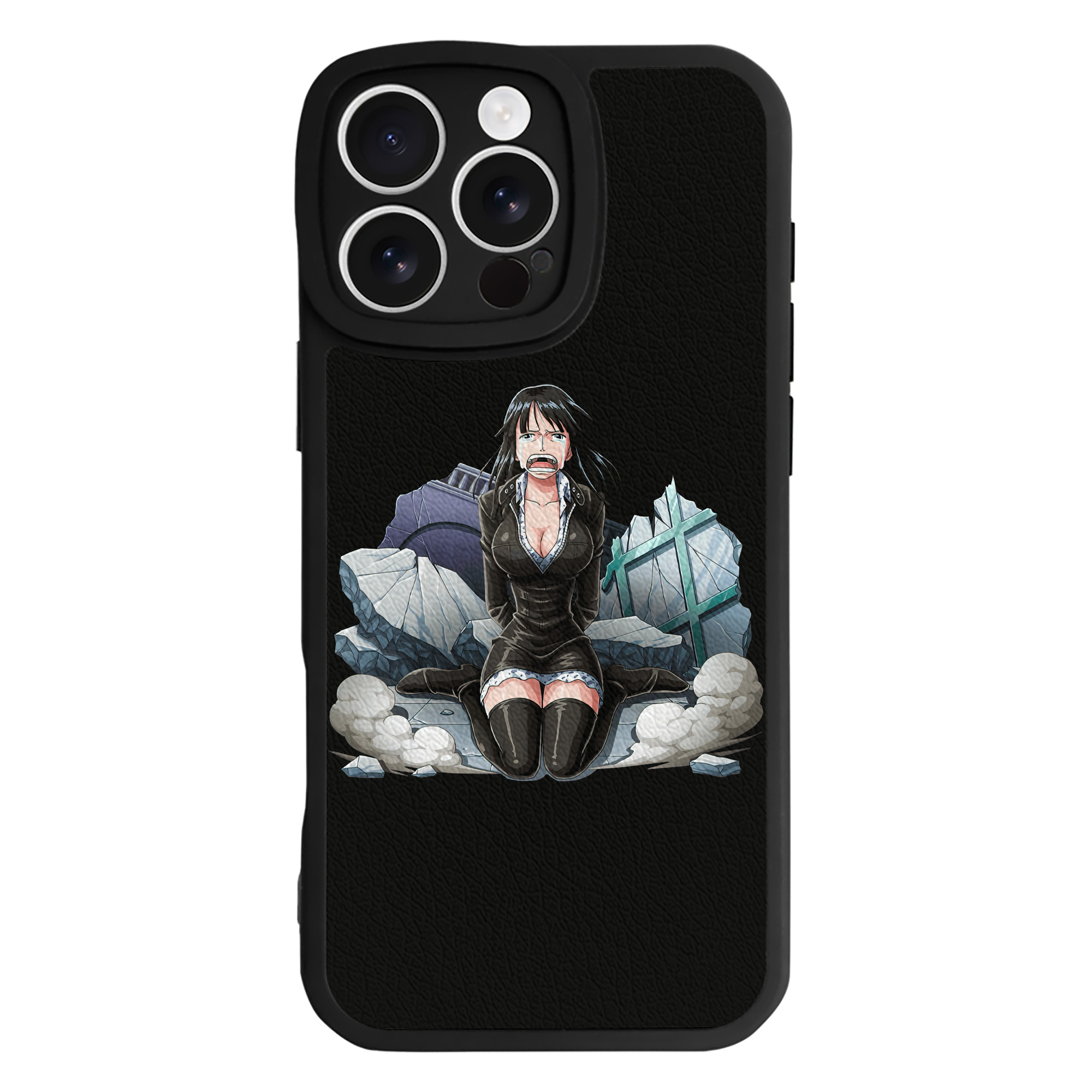 （画像用） ワンピース ニコ・ロビン ONE PIECE Nico Robin 【iPhone 16シリーズ対応】シリコンスマホケース（レザー調） 材質：シリコン